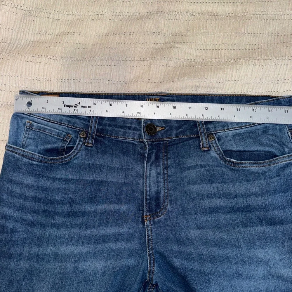 KUT from the Kloth Carrie Boyfriend Jeans‎ Medium Wash Blue Denim Size 14